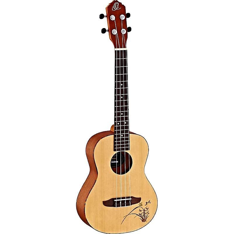 Ukulélé ténor à table en épicéa Ortega Guitars RU5-TE Bonfire Series